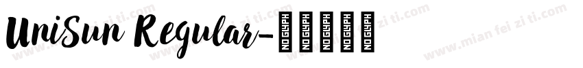 UniSun Regular字体转换